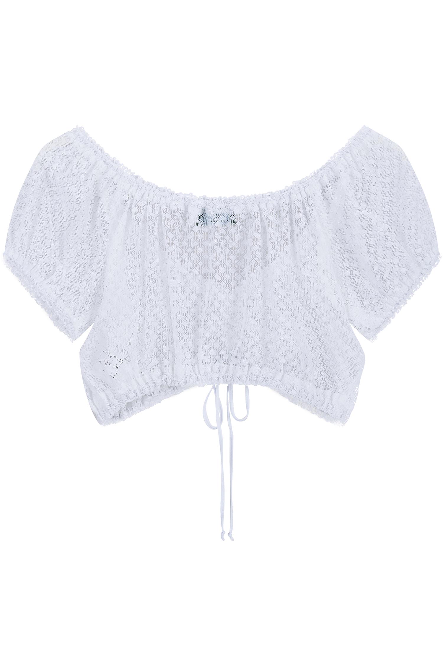 Dirndlbluse Carmen von Country Line in Weiß